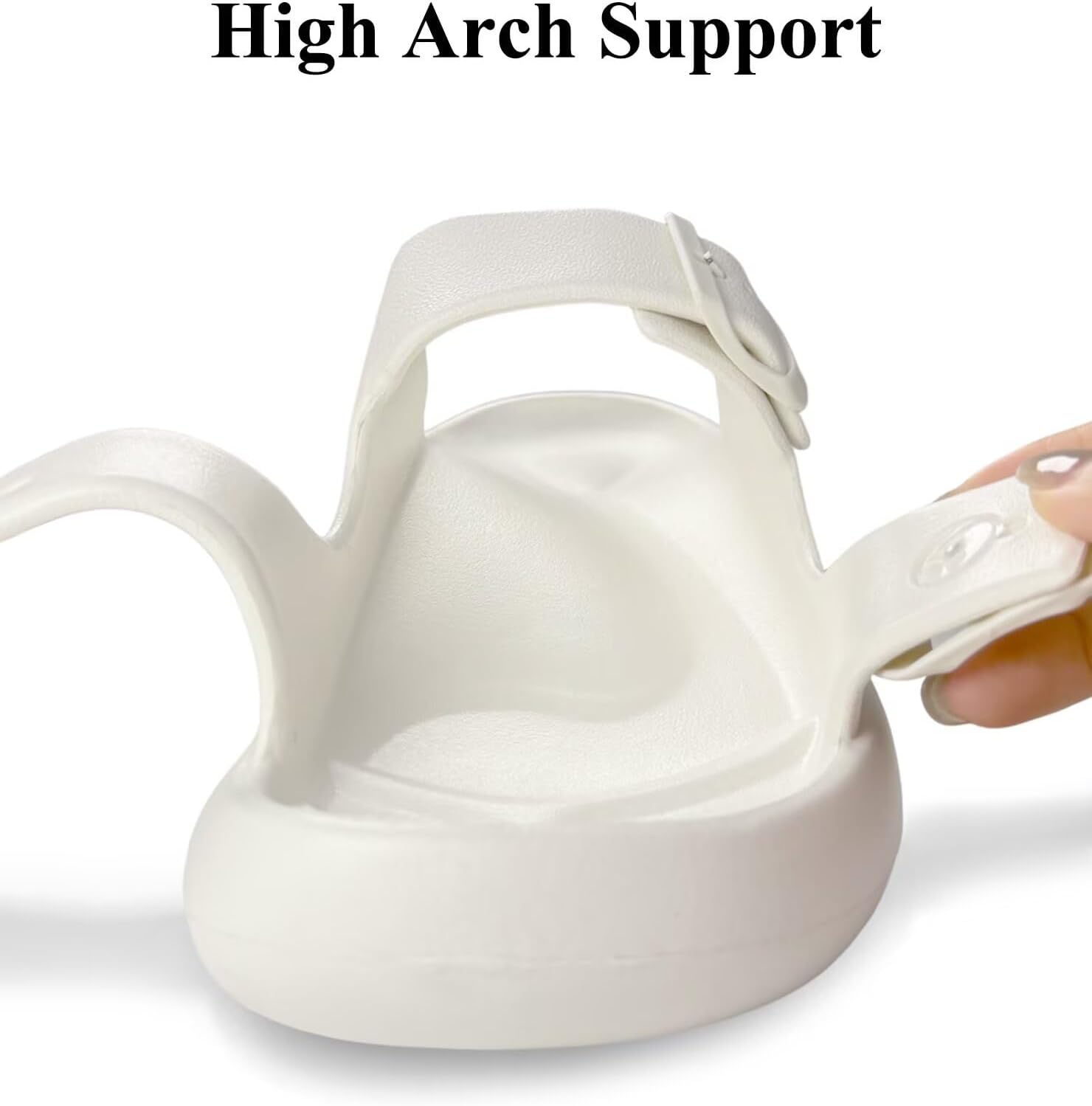 Womens Platform Cloud Slides with Arch Support, Adjustable Double Buckle Recovery Sandals, Comfort Lightweight Ultra Cushion Wedge Sandal - Image 4