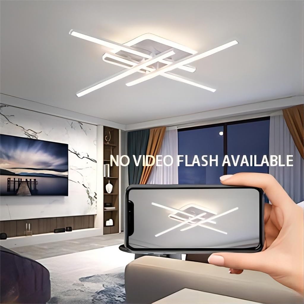 Lampada da soffitto Moderna a LED dimmerabile per Camera da Letto con Telecomando. Lampadario Creativo lineare Lungo da 42 W, Adatto per Ristorante, Soggiorno, Cucina, Isola.