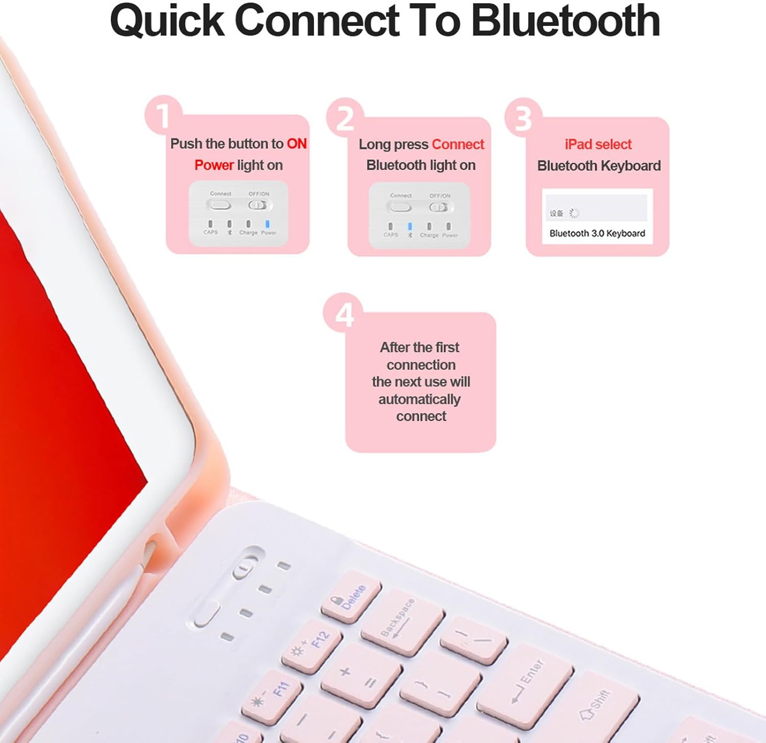 Precise cutouts on the keyboard case for iPad