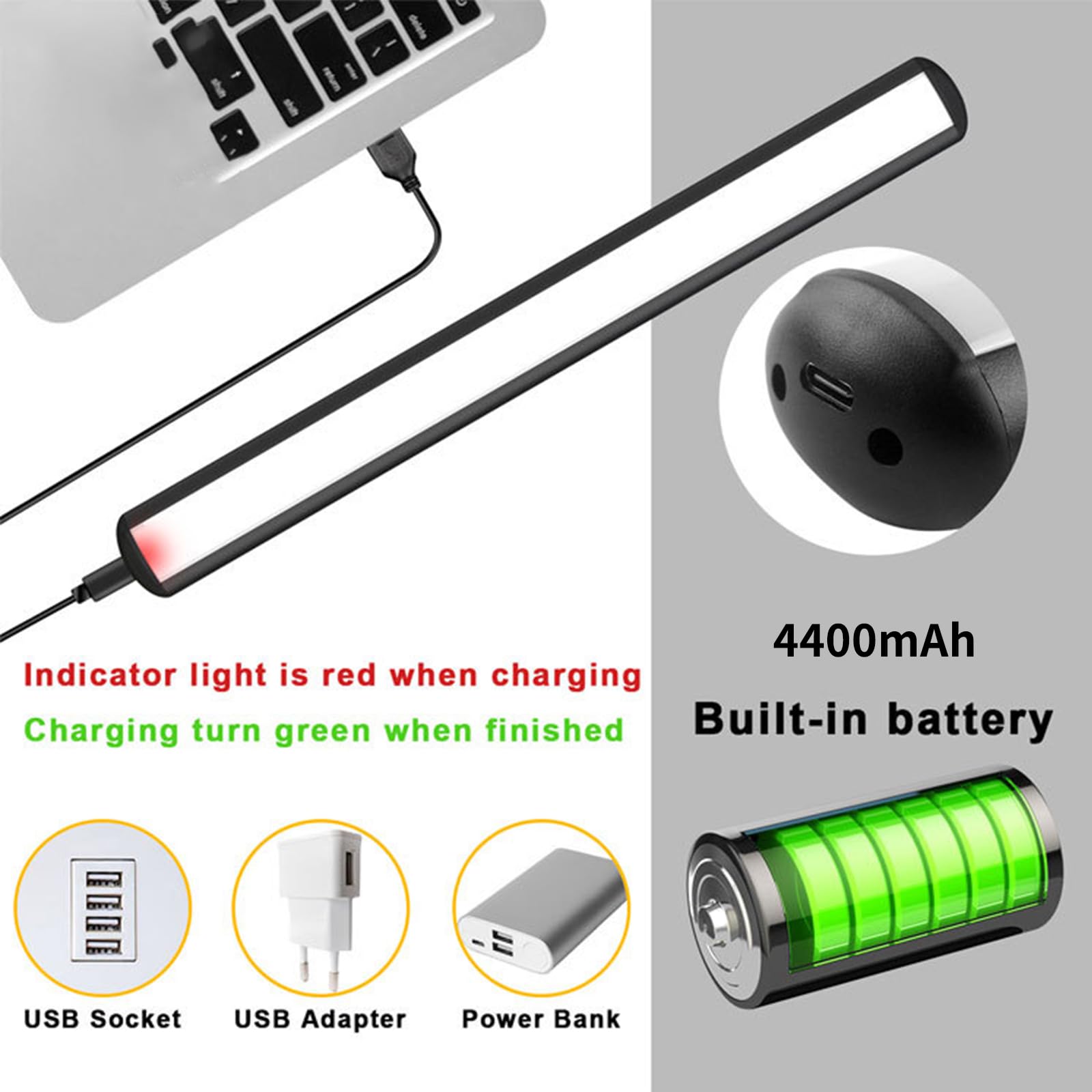 Nicoone Wireless Picture Light,4400mAh Rechargeable Painting Light with Remote and Timer,3 Lighting Modes Display Lamp for Dartboard Wall Decor - Image 4