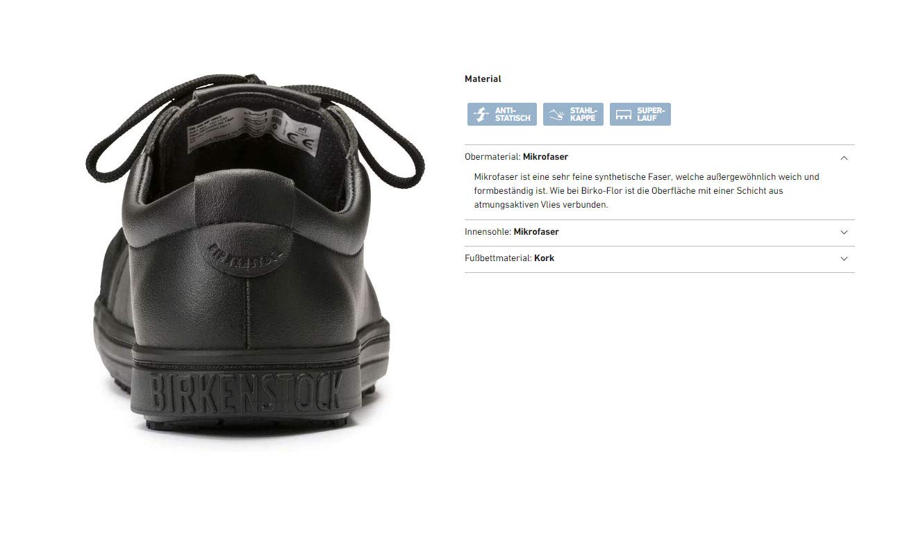 Birkenstock QS 500 S3 Sicherheitsschuh aus wasserabweisendem Mikrofaser mit EN ISO 20345:2011 Zertifizierung