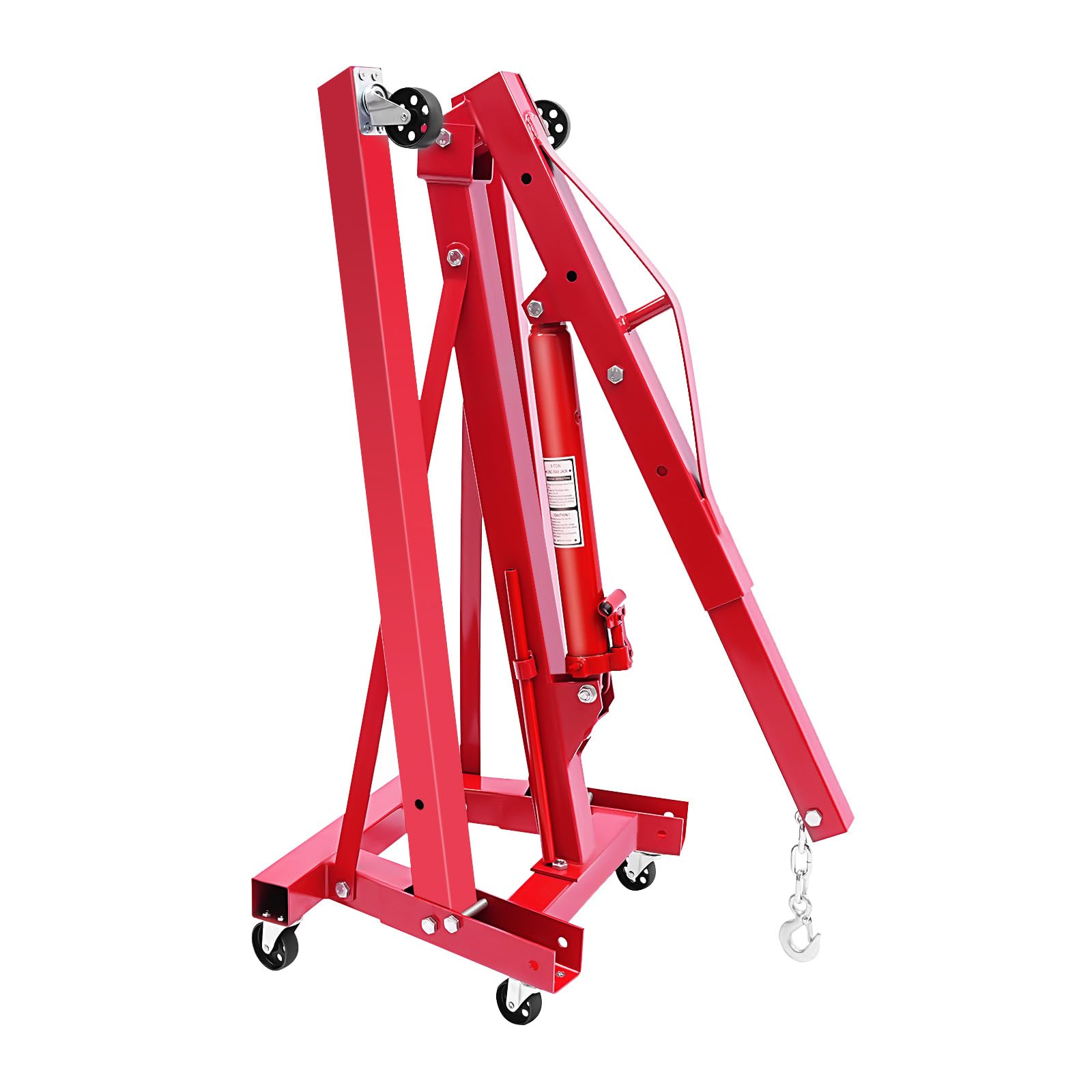 Elevador de motor, grúa de taller de 2T con balancier, grúa plegable para talleres, almacenes, 4 posiciones ajustables