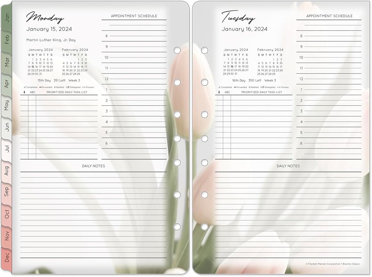 FranklinCovey Blooms One Page Per Day RingBound Planner