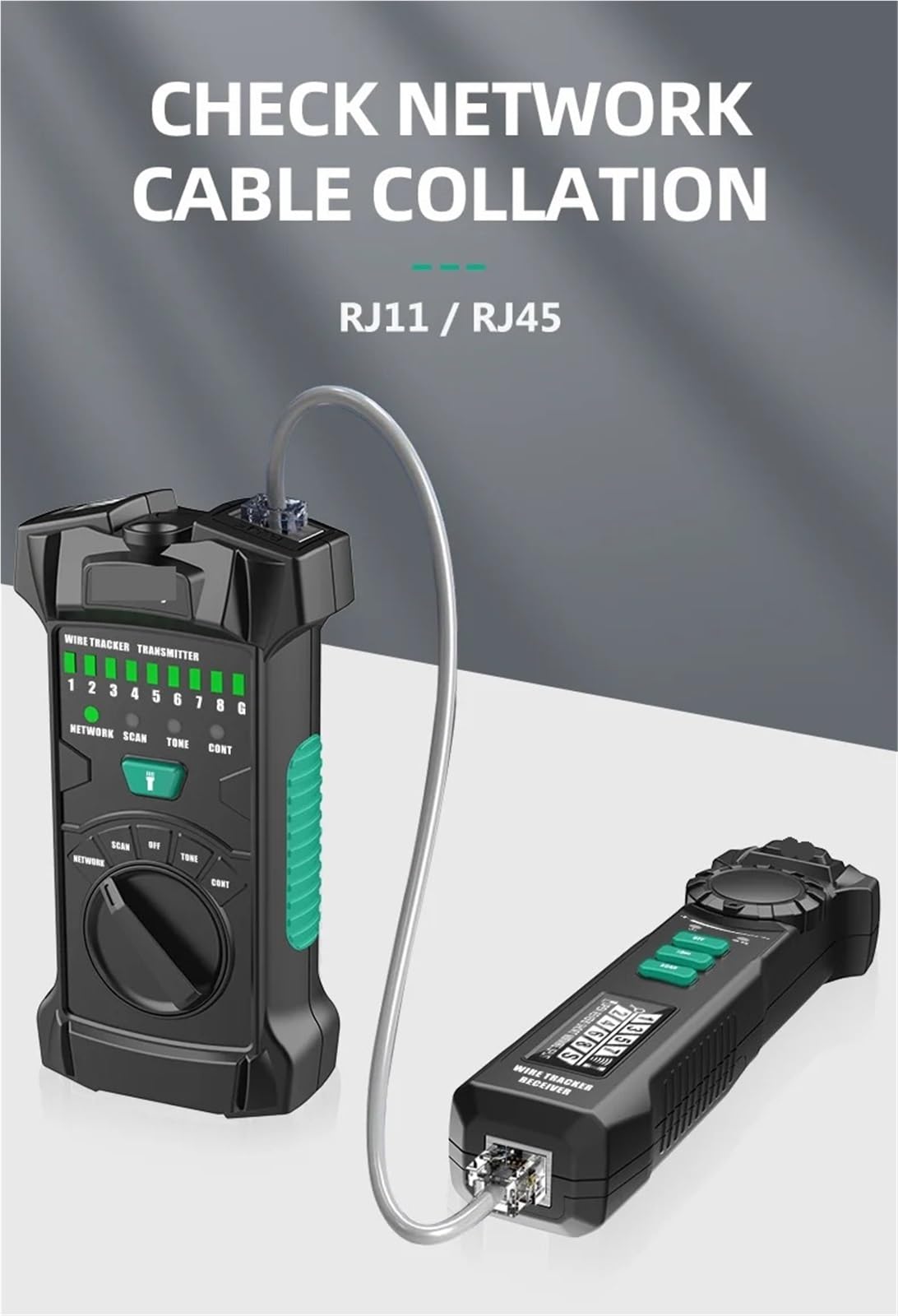 Tester per cavi di rete, Tester Per Cavi Di Rete, RJ45 RJ11 Per Localizzatore LAN Per Strumento Riparazione Del Ricevitore,per cavo di rete