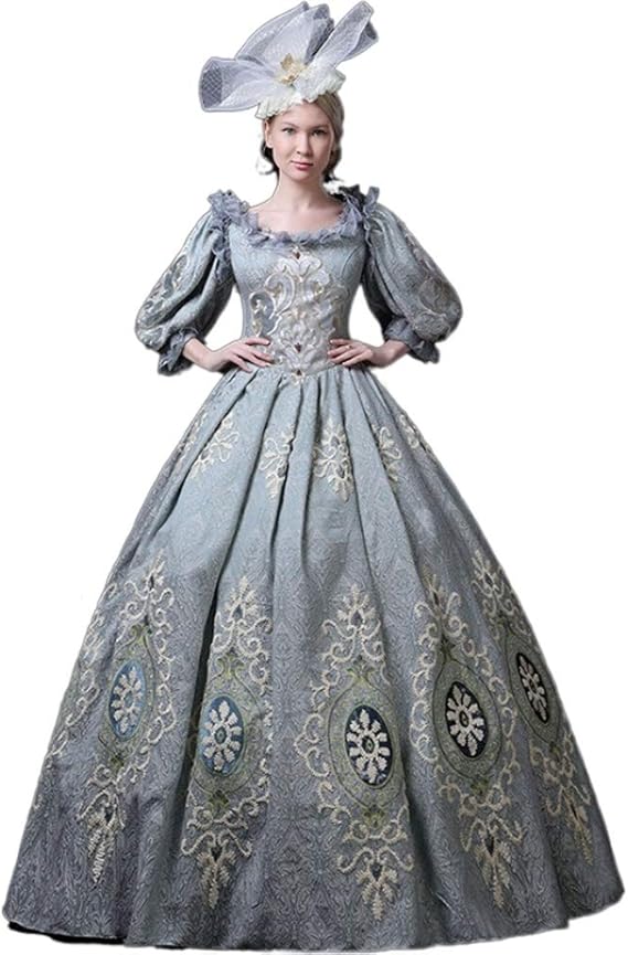 Amazon Co Jp Gratty 貴族 ドレス ステージ衣装 舞台衣装中世貴族風 お姫様ドレス 貴族ドレス パーティー 中世ファスナータイプ 貴族 衣装 演奏会用 ワンピース 貴族 プリンセスライン 刺繍 大きいサイズ S 3xl ホビー