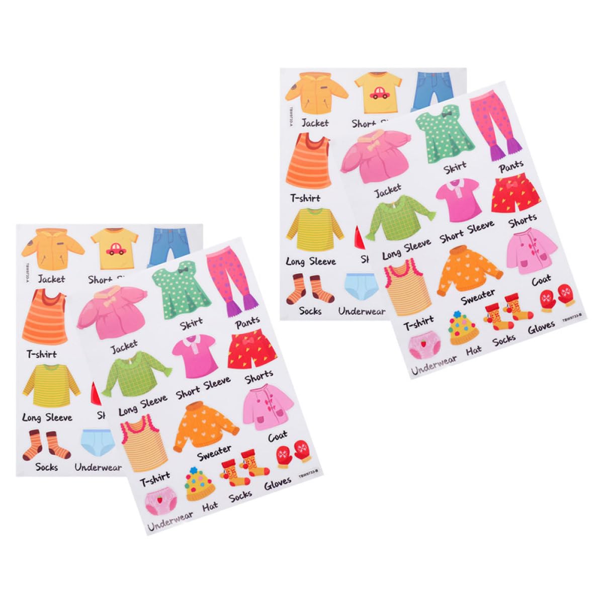 CLISPEED 8 Set Etichette per Abbigliamento Set per Organizzazione Facile Applicazione su Superfici Lisce Materiale per Identificare e Decorare