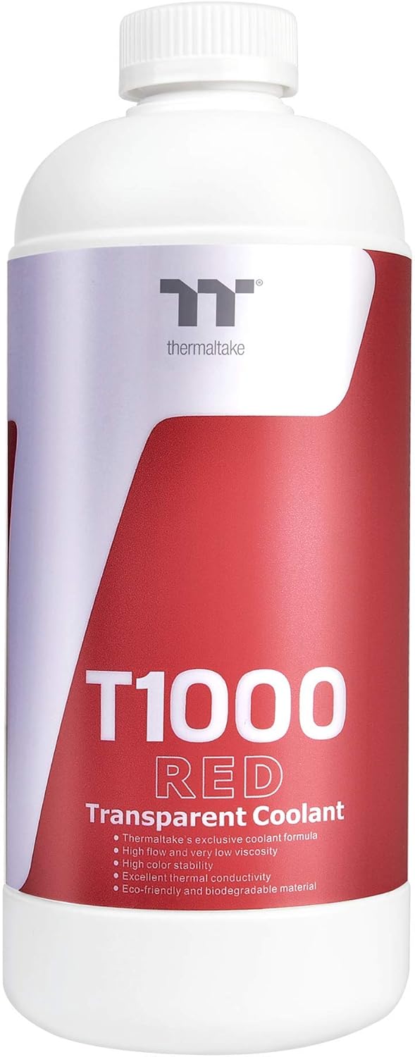 Thermaltake T1000 1000ml New Formula Red Transparent Water Cooling Solution Anti-Corrosion Anti-Freeze Minimize Precipitation CL-W245-OS00RE-A Thermaltake T1000 1000ml New Formula Red Transparent Water Cooling Solution Anti-Corrosion Anti-Freeze Minimize Precipitation CL-W245-OS00RE-A