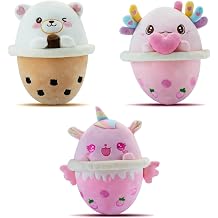 AIXINI Cute Boba Milk Tea Plush Pillow Toy,Soft Emotional Comfort Pillow Cushion, Gift for Kids & Adults,Fluffy Cotton Filled,Home Sofa Bedroom Decor Four-in-one, Medium Size
