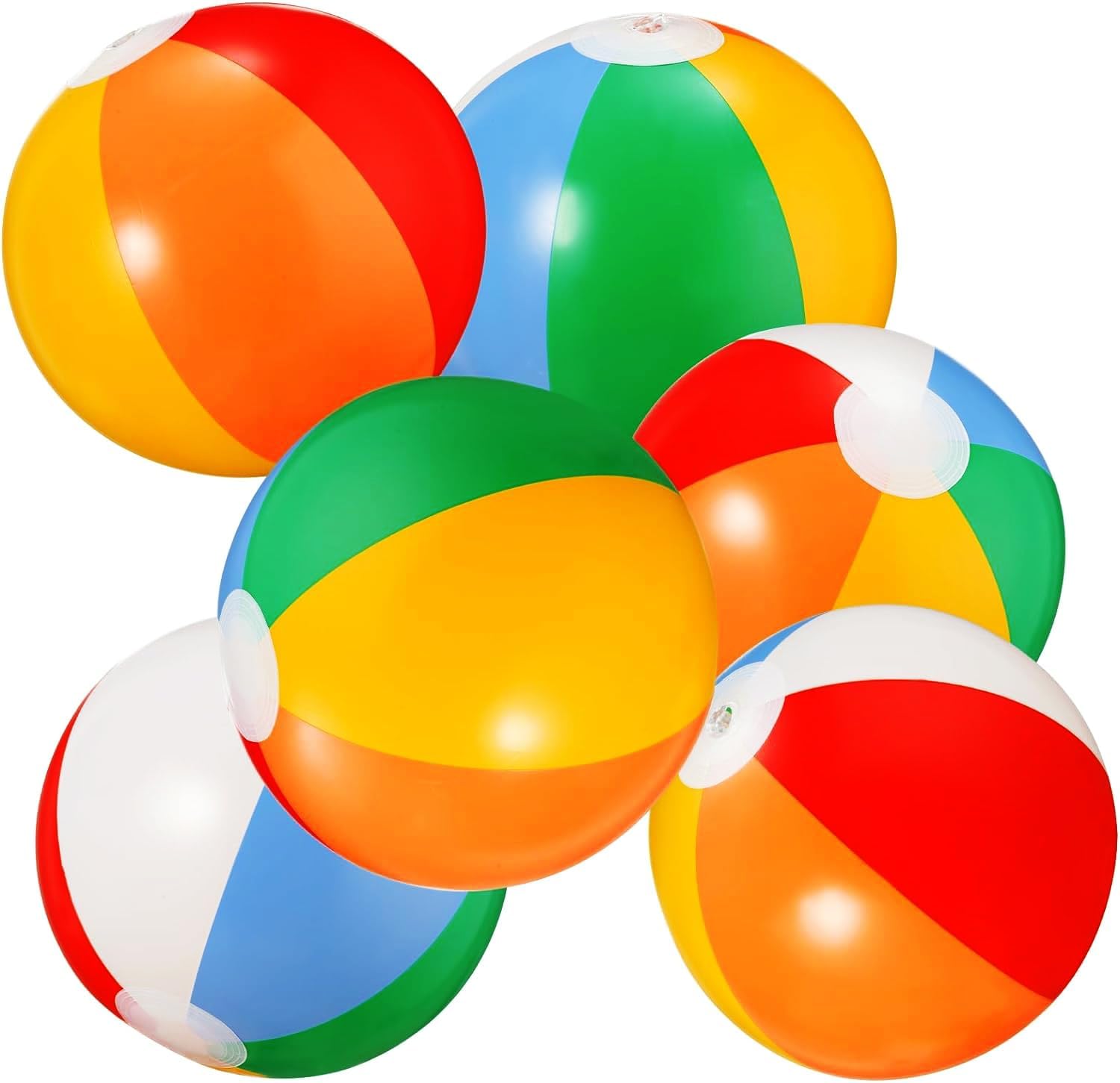 SCIONE 6 PCS Beach Balls - 9" Colorful Inflatable Balls Swimming Pool Toys for Kids Summer Water Games,Beach Theme Party Decorations Party Supplies