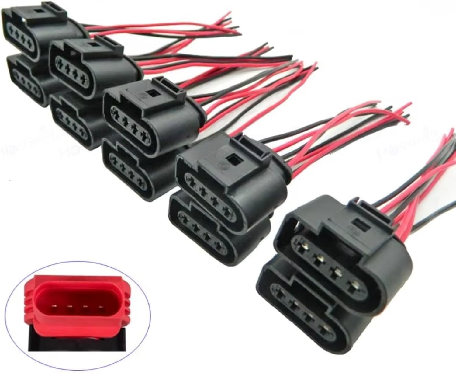 Ignition Coil Plug Compatible With VW For Passat 2001-2010 For CC 2009-2016 For Touareg 2004 2005 Ignition Coil Connector Harness Wiring Plug 648245-1(10 PCS)
