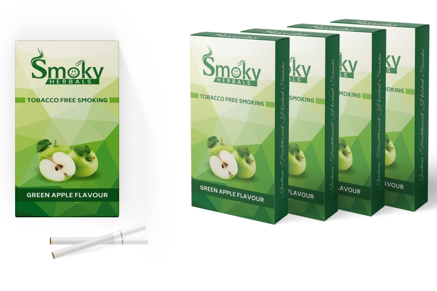 100% Tobacco & Nicotine Free Cigarette for Refresh Mood & Relieve Stress for Men & Women (GREEN APPLE FLAVOUR, 5 Packets)-image-38