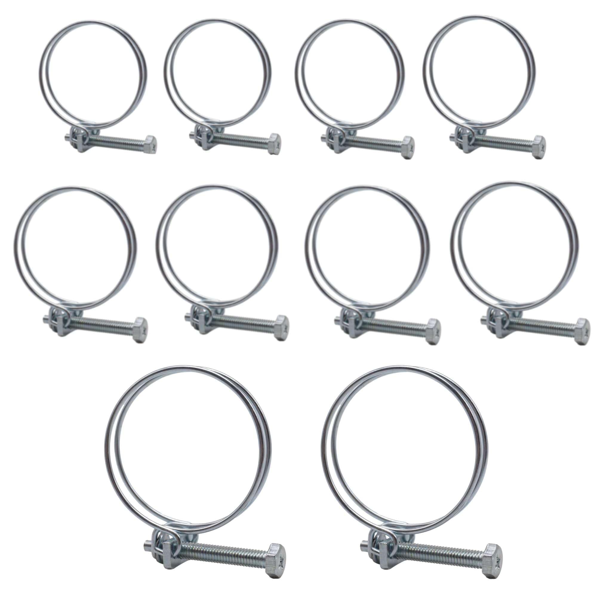 Colliers de serrage double fil 31-35mm SKIR'CO en acier galvanisé anticorrosion durable