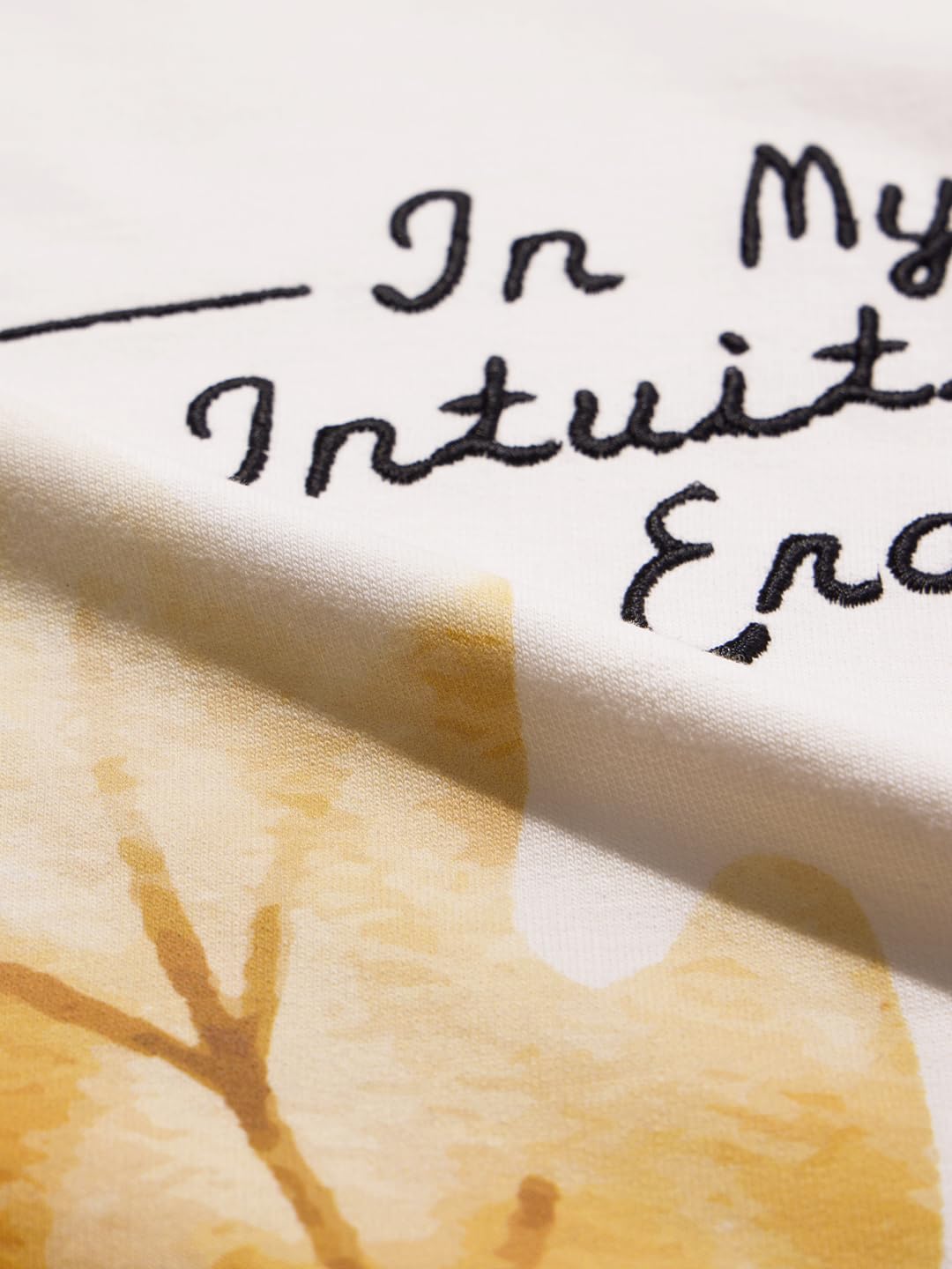 The Souled Store Intuition - Maglietta a maniche corte con scollo rotondo, in cotone stampato, per donne e ragazze