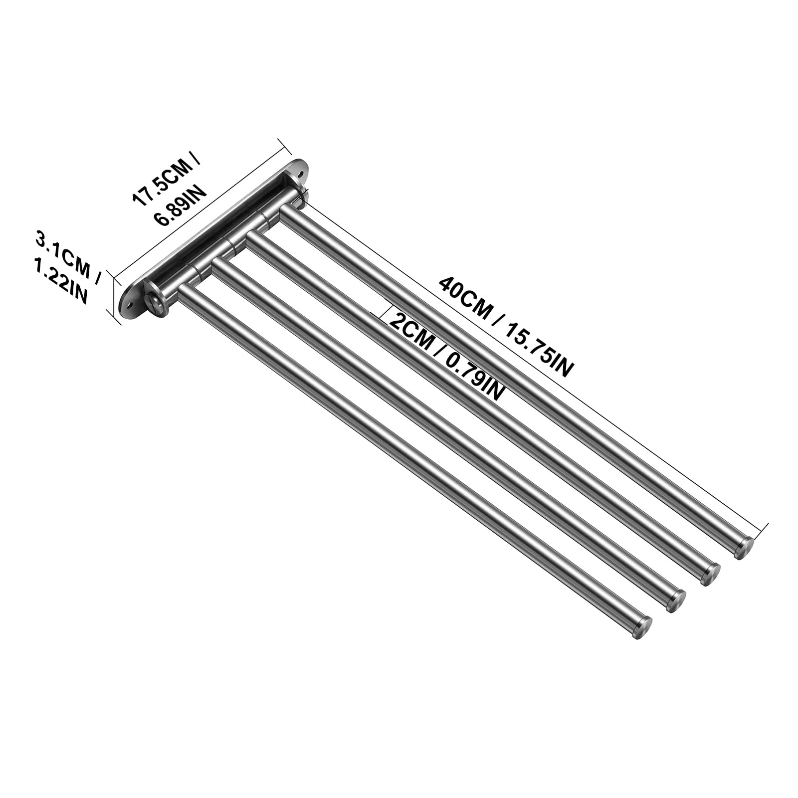 Portasciugamani Autoadesivo Acciaio Inox - Senza Foratura, Per Bagno E Cucina - Foto 8