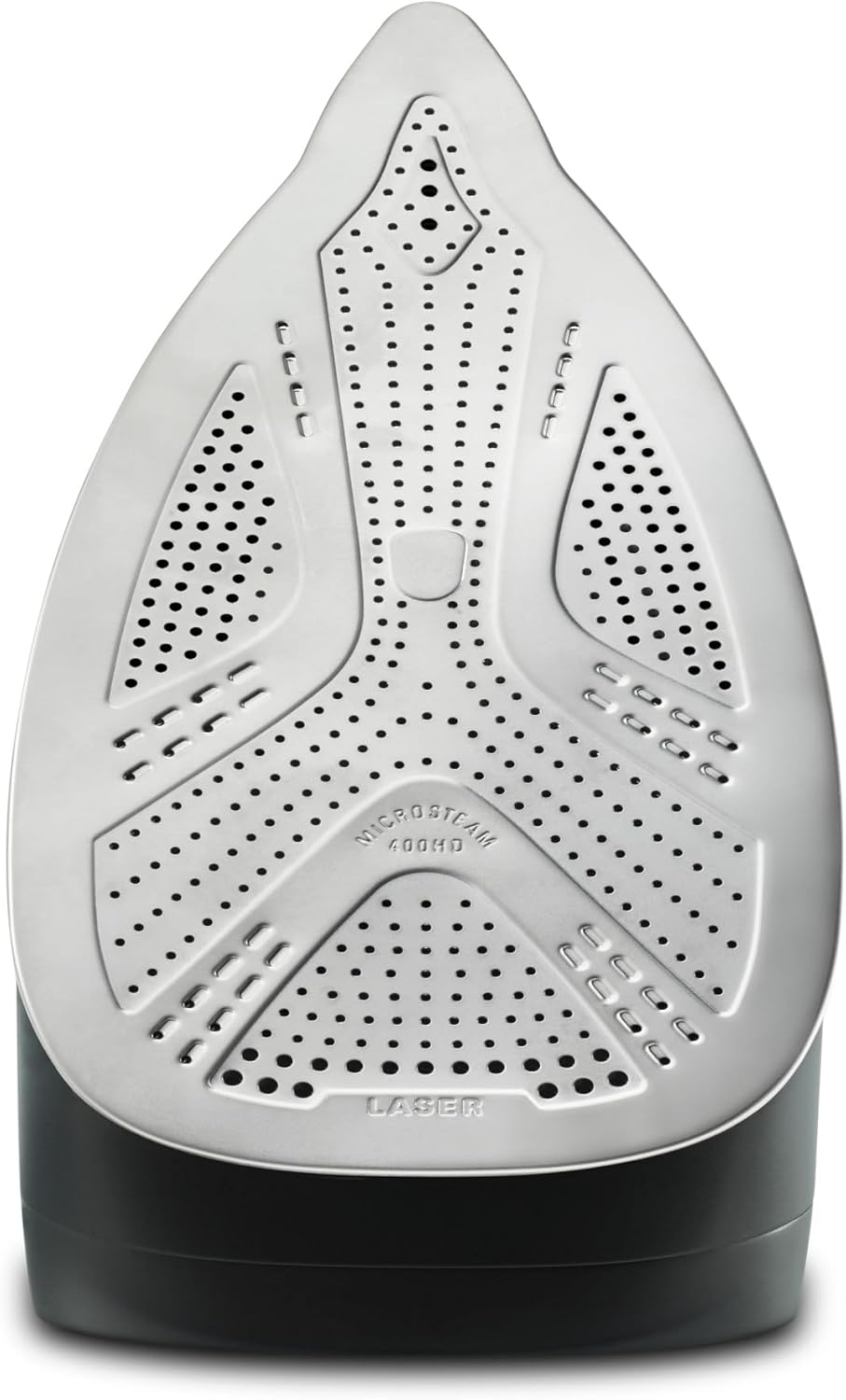 Close-up of the Rowenta Microsteam 400 HD Laser soleplate