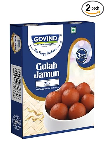 Govind Milk & Milk Products Pvt. Ltd. Gulab Jamun Mix, 200gm (Pack of 2)