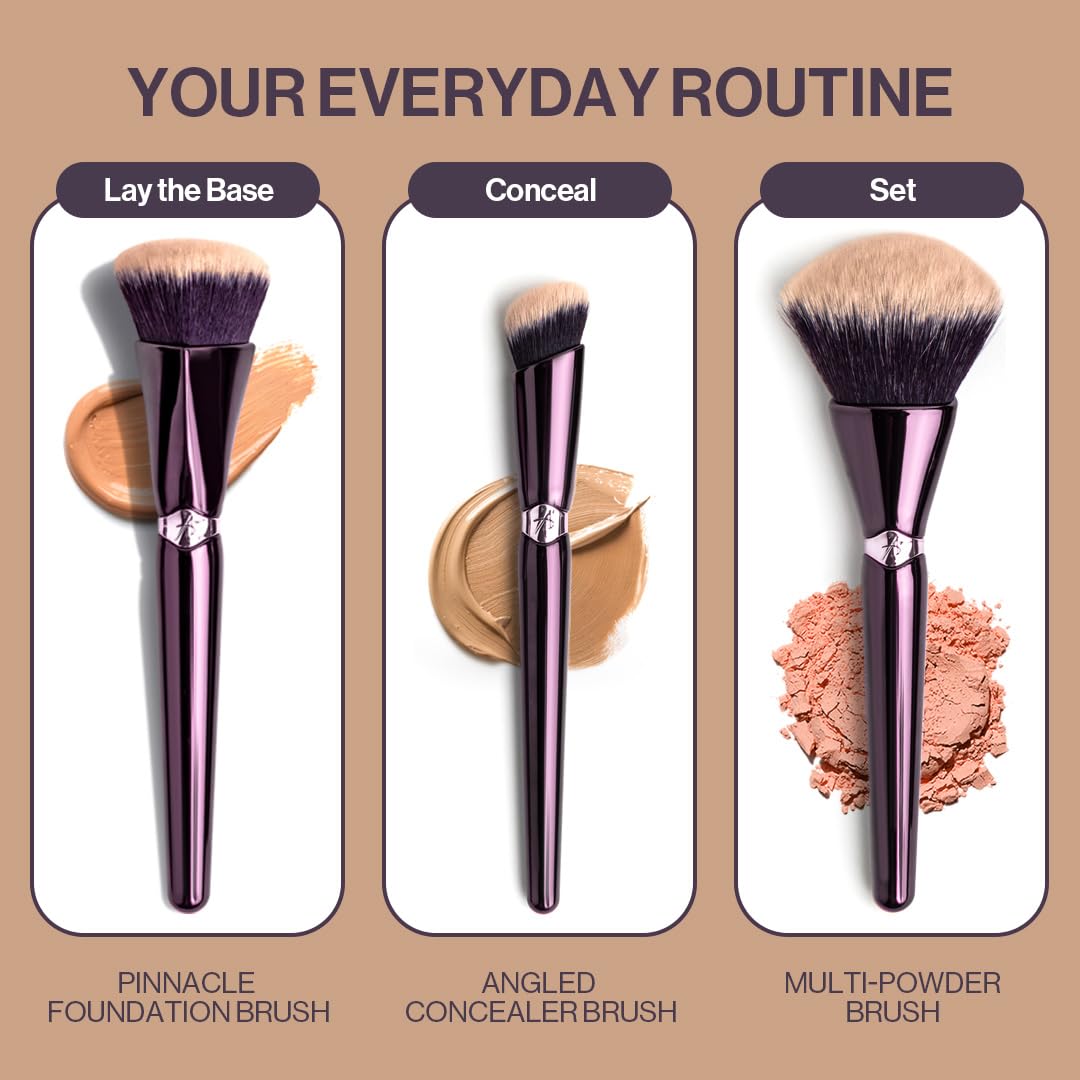Anisa Beauty Starter Everyday Makeup Brush Set – 3 Essential Brushes for Foundation, Concealer, and Powder Application – Soft, Synthetic Fibers for Flawless, Streak-Free Finish - Image 4
