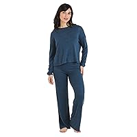 TRAMAS+ Pijama Angorina Mujer Set di Pigiama, Azul Azafata