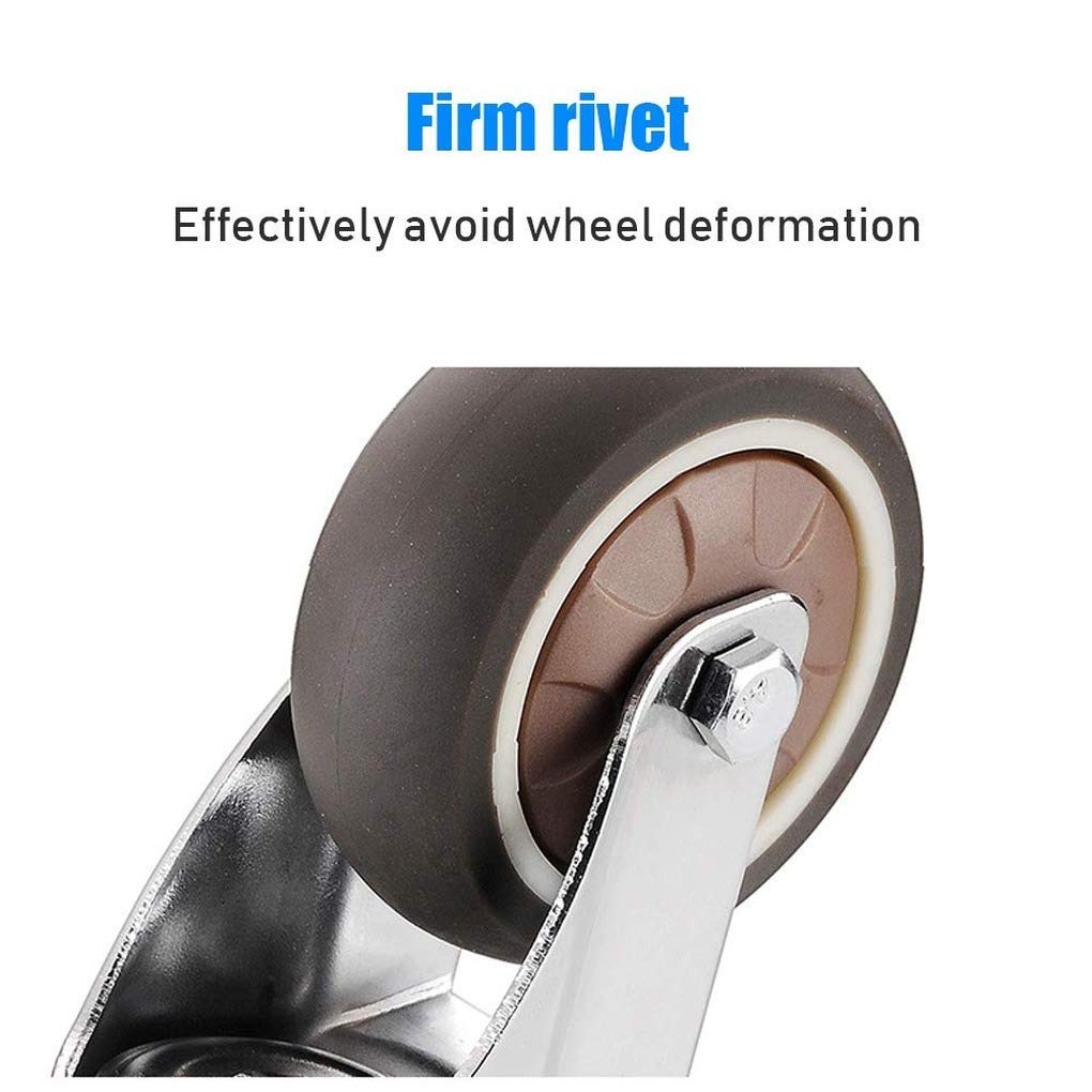 キャスターホイール 家具キャスター キャスターユニバーサル オフィスチェア 交換用ホイール M8x20mm ねじ付き 360度回転回