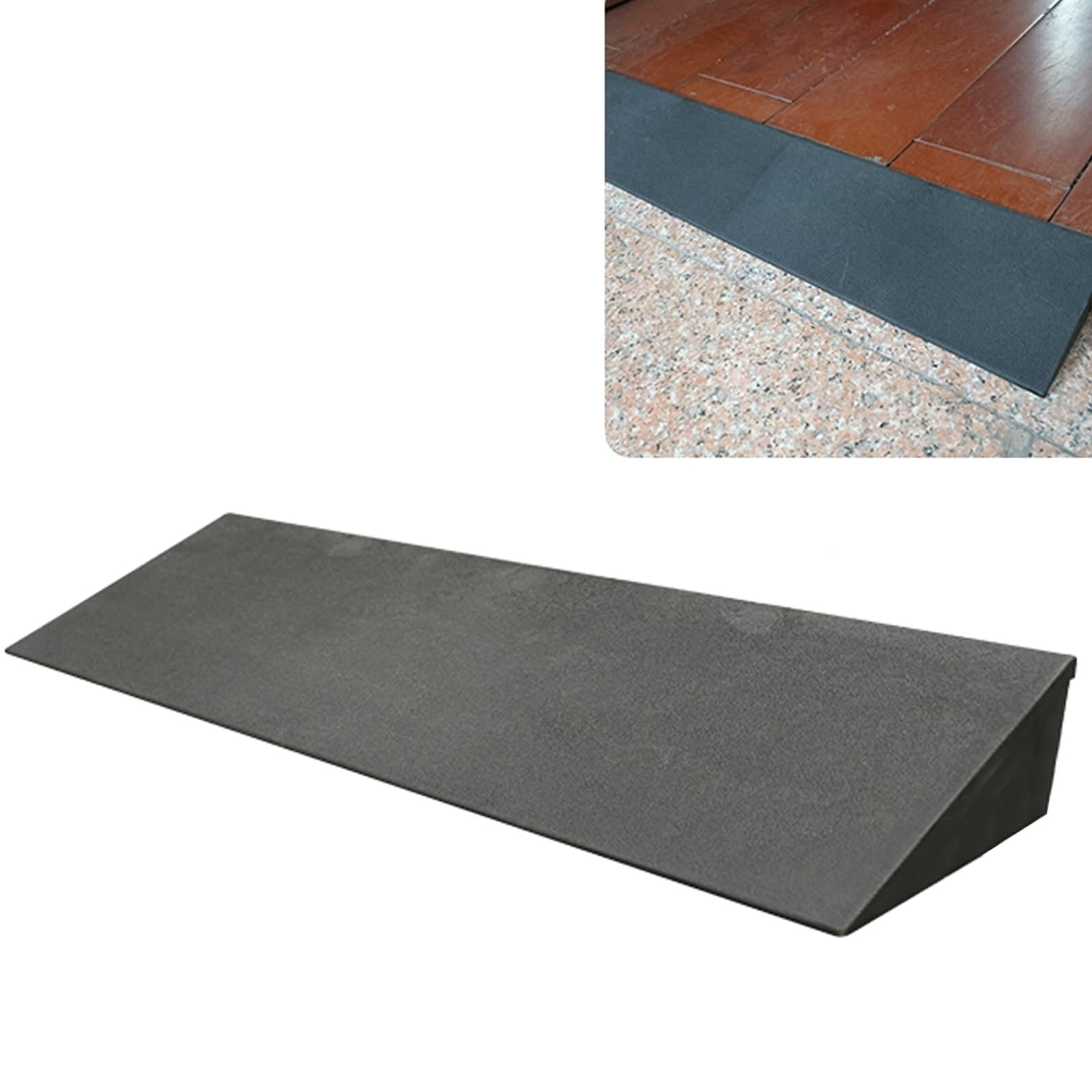 KRXSOBNV Threshold ramp, Rubber Curb Ramps for Wheelchairs for Home with Mesh Base for Sweeper, Stroller, Trolley(50 * 10 * 3)