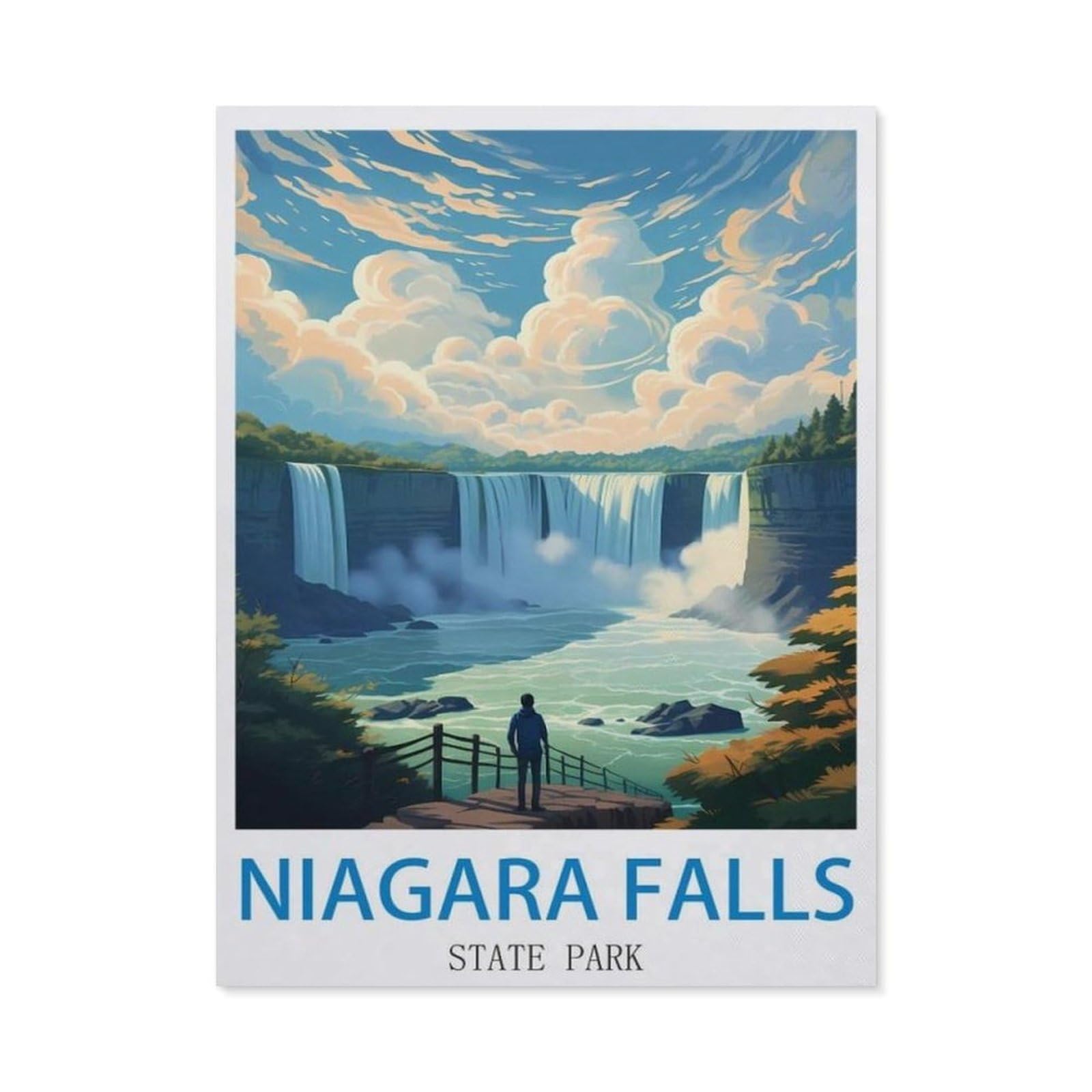 BEAYODKP 5D DIY Diamond Painting，Niagara Falls State Park New York，Art Living Room Wall Decoration Gift（40 x 50 cm/15.74 x 19.68 inches）-CM7