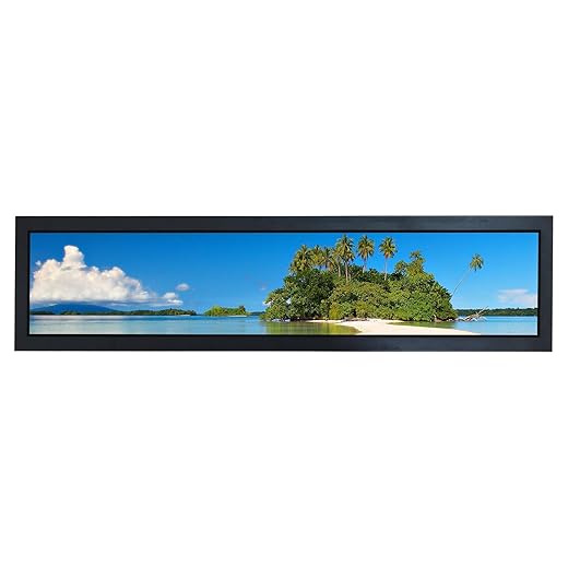 VSDISPLAY 28'' Advertising LCD Monitor 1920x360 IPS Stretched Bar Screen Outdoor High Brightness Support USB Input Auto Copy Autoplay for Supermarket Exhibition Store Advertisement Display