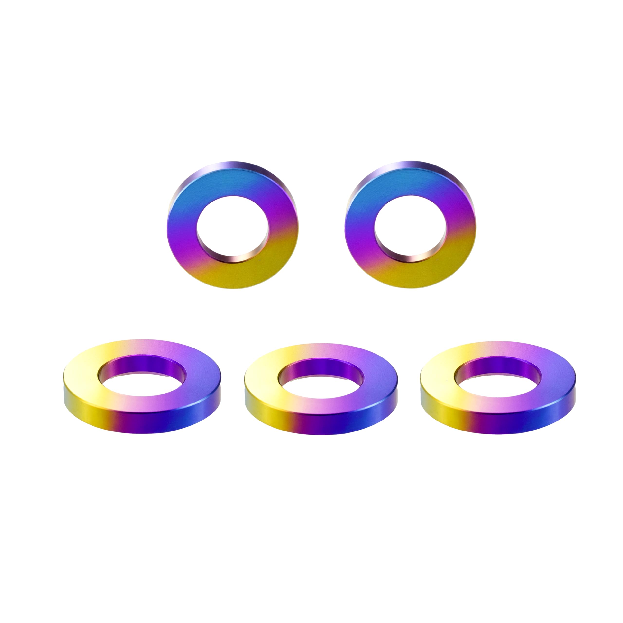 RISON-Titanium Arandela de titanio grado 5 M10, 50 unidades de arandelas planas de seguridad DIN125, arandelas para carrocería, arandelas de metal para tornillos, tuercas, varilla roscada