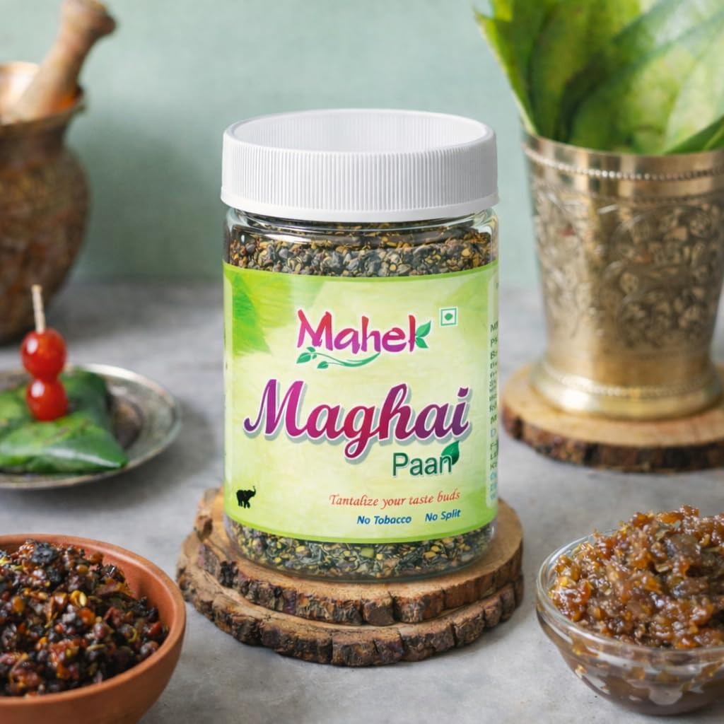 Mehak Maghai Meetha Paan 300Gm | Mukhwas Mouth Fresheners | Traditional Sweet Betel Leaf Digestive Blend | Gulkand,Cardamom & Dry Dates | After Meal Refreshing Indian Treat | No Tobacco Ready to Eat