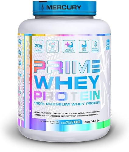 TNT Mercury Prime Whey 100% Pure Whey Protein Powder - 2kg (Vanilla Caramel)