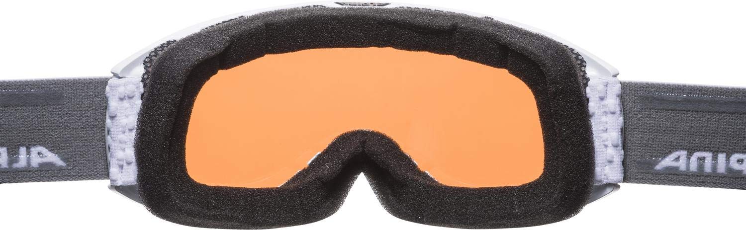 ALPINA Unisex - Dorośli, NAKISKA Q Gogle narciarskie, white/orange, One Size