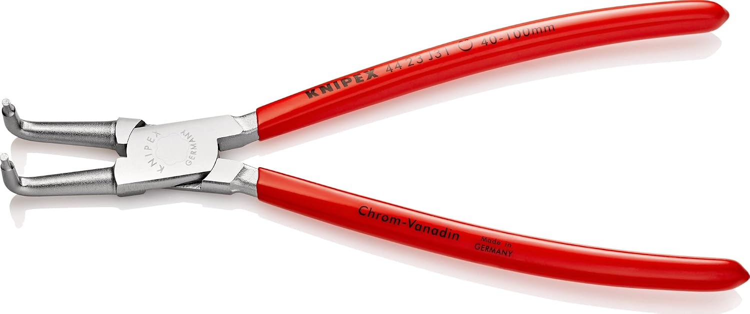 KNIPEX Circlip Pliers for Internal Circlips in Bore Holes Chrome-Plated with Plastic Coating 215 mm, 44 23 J31 - Image 3