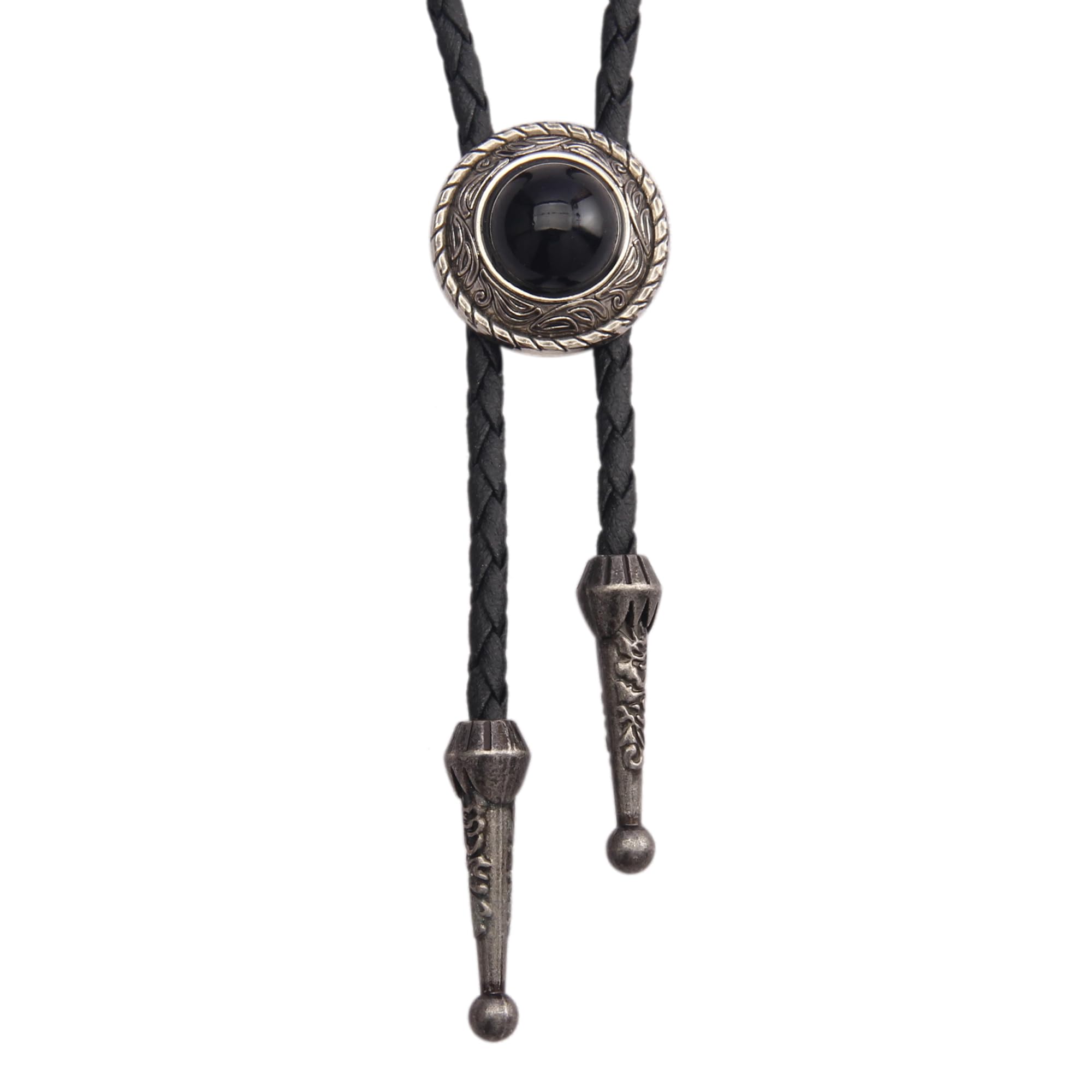 GelConnie Bolo Tie for Men Women Western Cowboy Turquoise Leather Necktie