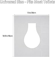 Vista 2 de MA CHÉRIE Fundas desechables para asiento de inodoro, 60 hojas (6 paquetes x 10), extra grandes, desechables, aptas para viajes y familia