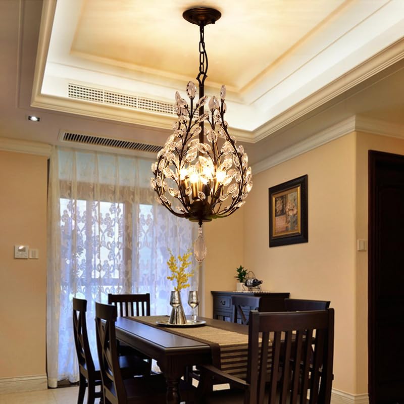 Douille d'ampoule E sur lustre de plafond suspension ferme noire - 3