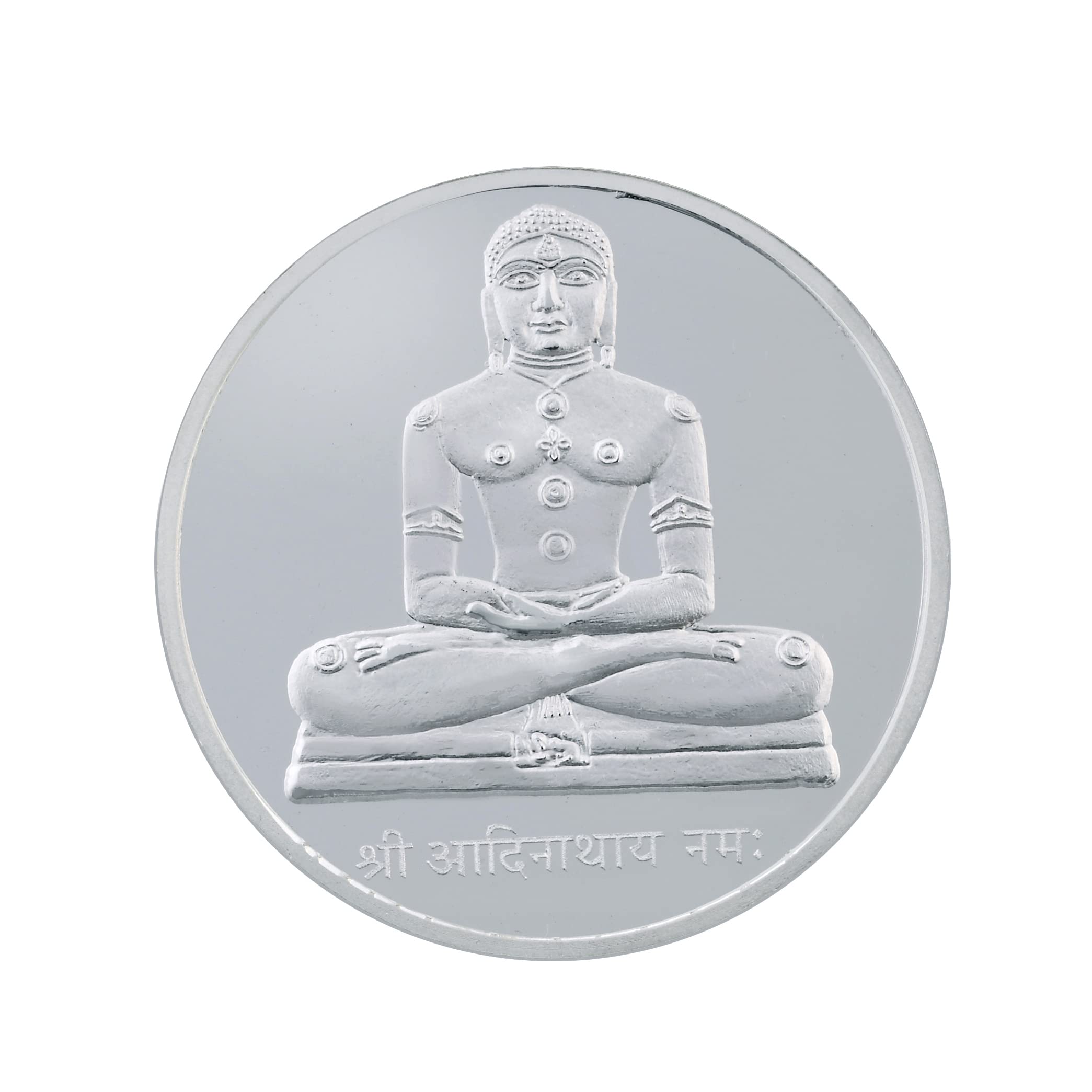 999 Purity Lord Adinath Silver Coin 10 Gram
