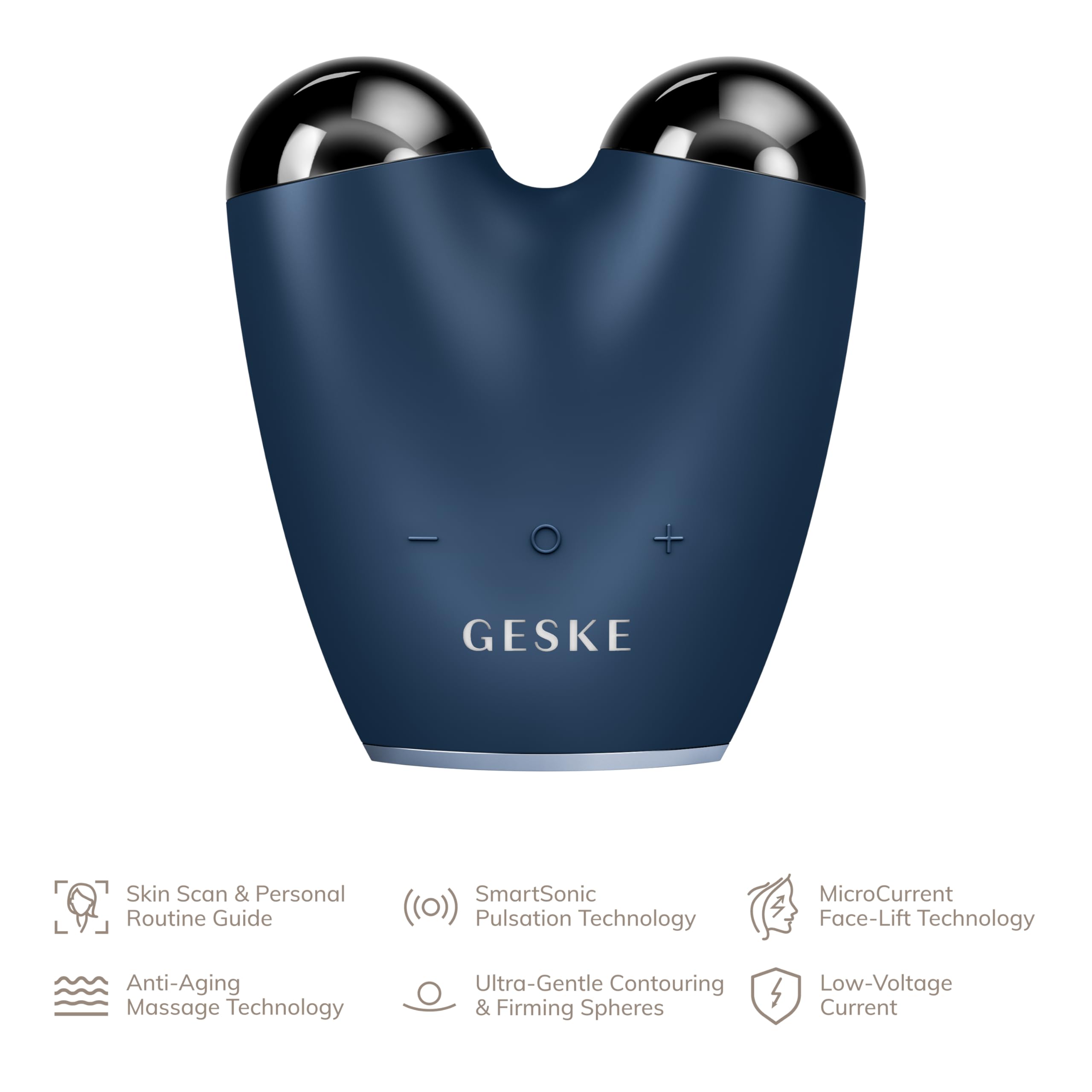 GESKE | Dispositivo lifting viso a microcorrente SmartAppGuided™ | 6 in 1 | Lifting facciale | Strumenti per la cura della pelle | Dispositivo anti-età | Microcorrente anti-rughe