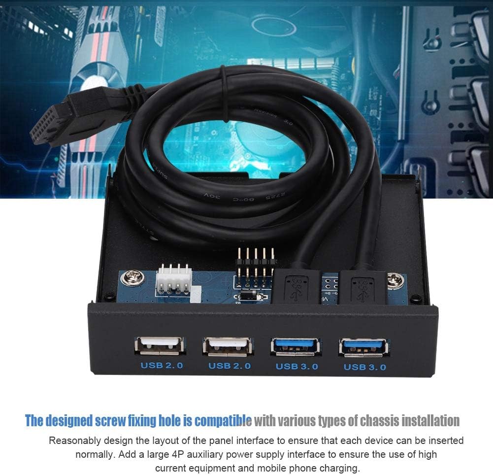 Super Big Clearance! Front Panel USB Hubs, 2 Port USB3.0 + 2 Port USB2.0 HUB Expansion Board, USB Ports Front Panel for Computer Case with 3.5-inch Floppy Drive