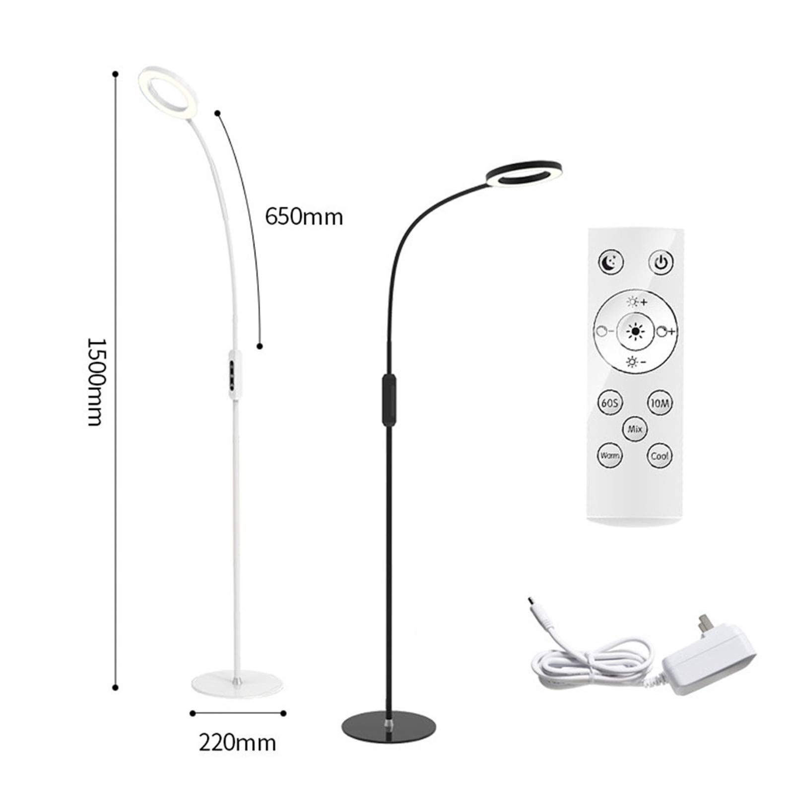 LED Vloerlamp Dimbaar - Moderne LED vloerlamp dimbaar zwart - Lampen