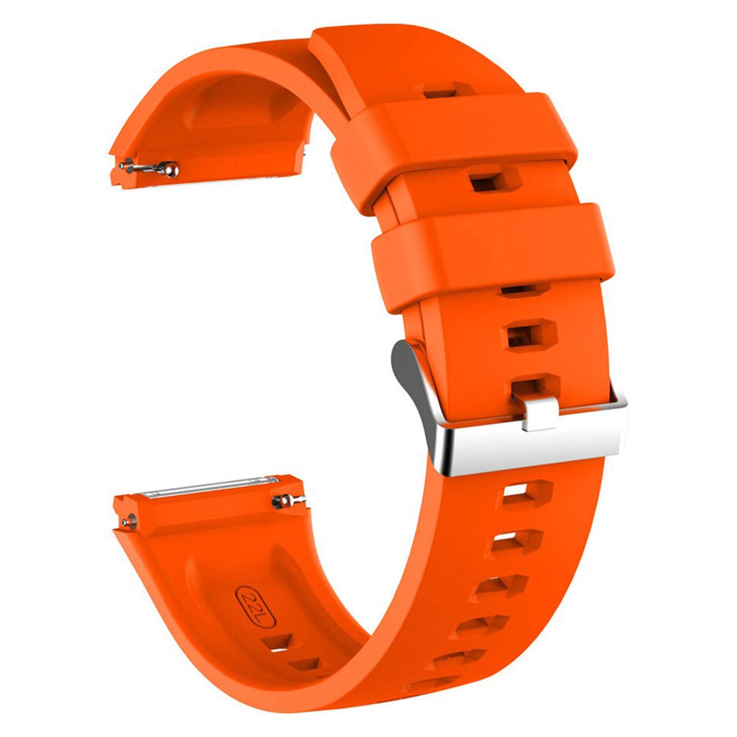 Microsonic Xiaomi Amazfit Pace 2 Stratos için Kordon, Silicone RapidBands Turuncu [Pace 2 Stratos ile Uyumlu Kordon - Turuncu]