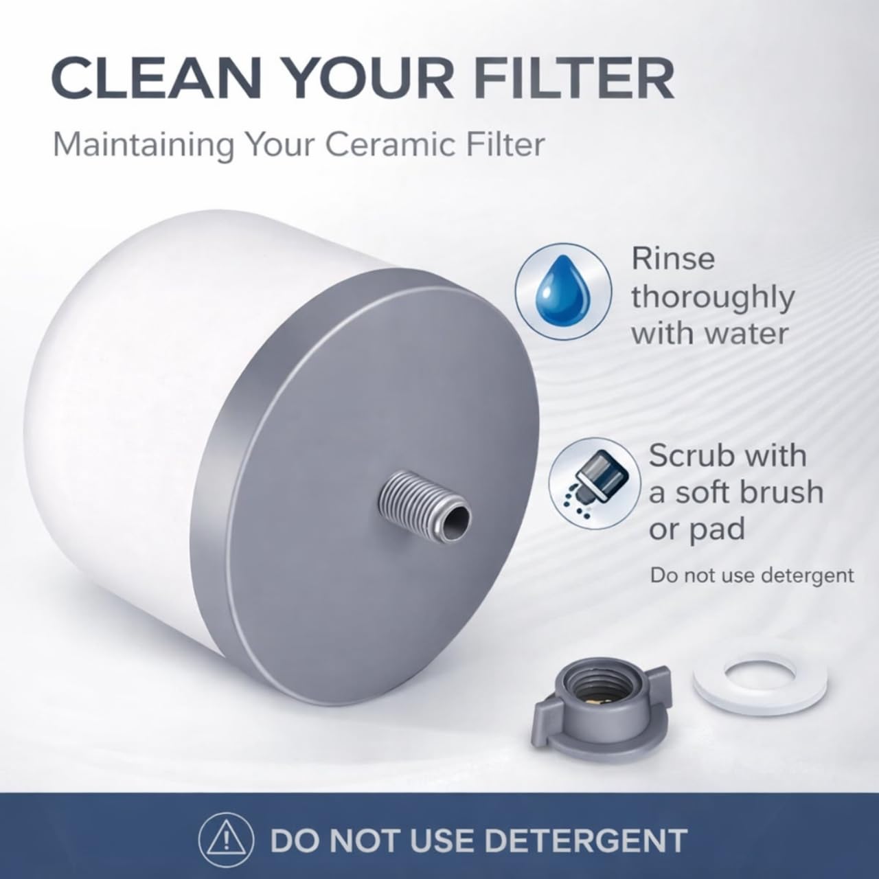 Nispira Cartucho de filtro de agua de cúpula de cerámica compatible con sistema de purificación portátil de agua Zen, agua máxima, enfriador de agua cubos para el hogar encimera. 4 paquetes