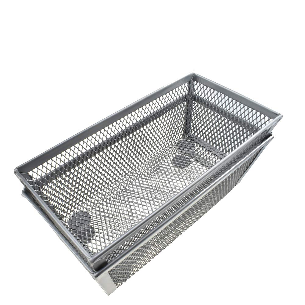 HAHIYO Stackable Mesh Tray Cup 6 x 3 x 2 inches Sturdy Container for Desk Drawer Organizer Collection for Home Office School kitchen Soft Foam Feet No