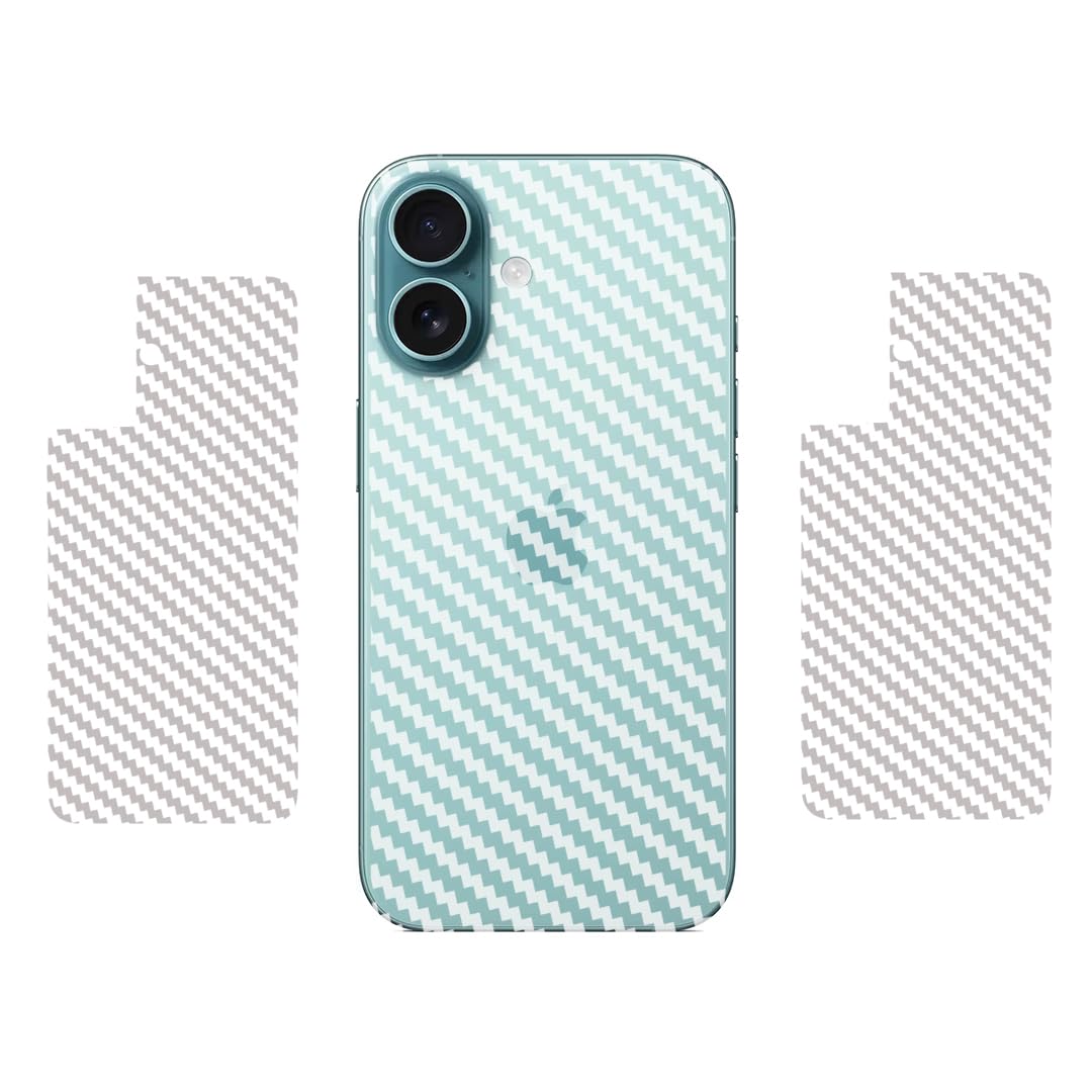 DVANK™ (Pack of 2) Back Lamination Skin Compatible for Apple iPhone 16 || 3D Carbon Fiber Ultra-Thin Protective Film (Transparent) with Easy Installation KIT (B0DJ91WM4W) Amazon Price History, Amazon Price Tracker