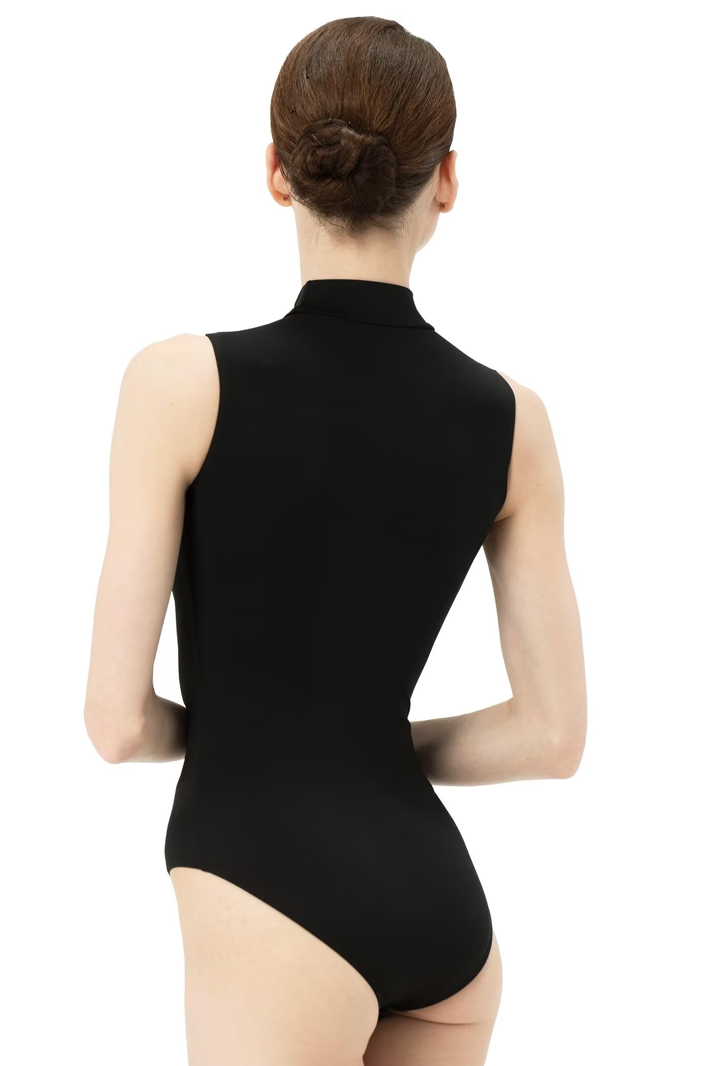 Maillot Ballet Adulto, Mujer Sin Mangas Cuello Alto Maillot Danza con Chasquido
