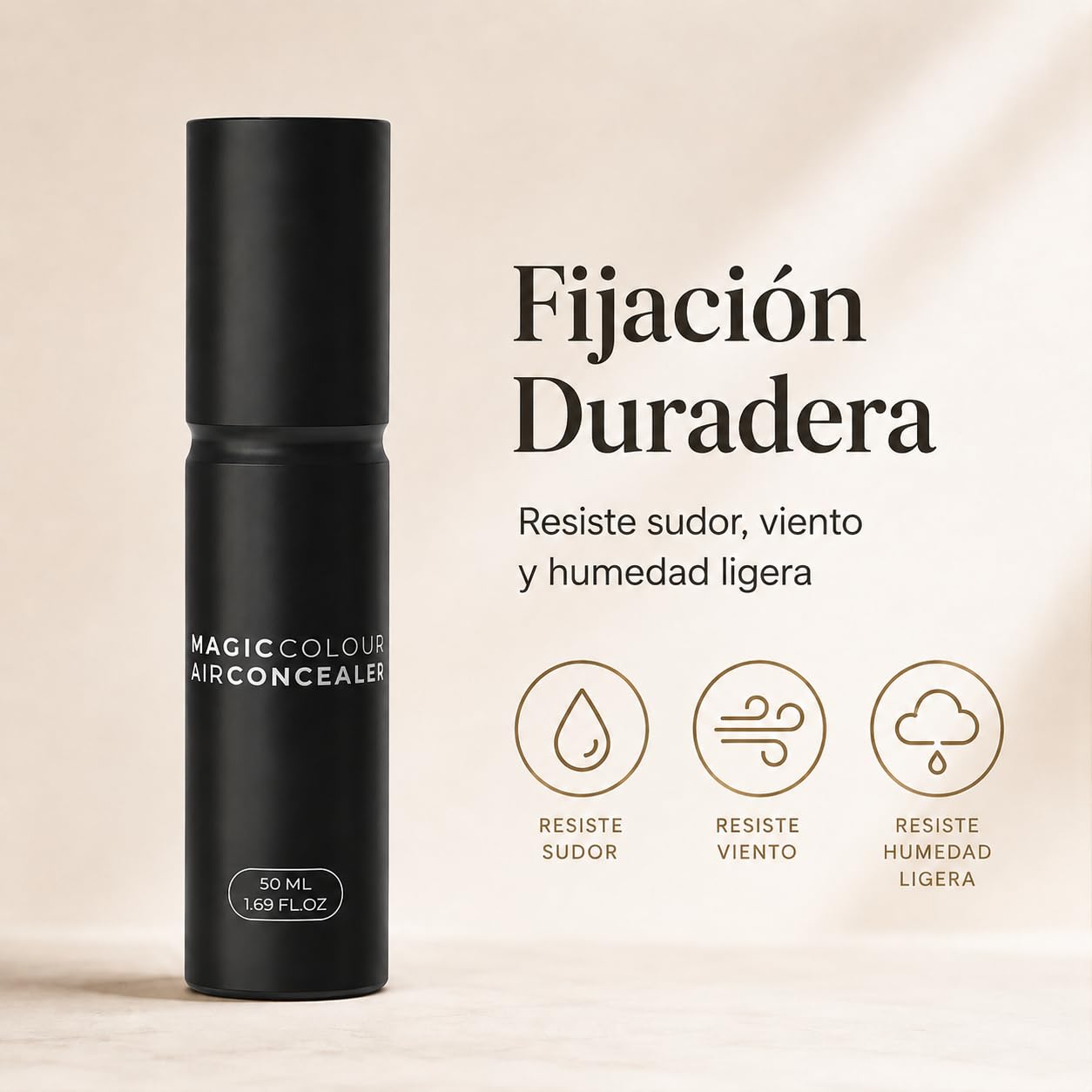 Miraj Densifying Hair Cream Crema Densificante Para Cabello Fino, Corrector de Entradas con Cobertura Ligera, Acabado Natural Para Peinado Diario (Black/White)