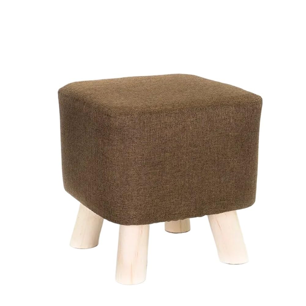 KUYCCSTRESI Square Jacquard Stool Cover Anti Slip Detachable Footstool Cover(Coffee square)