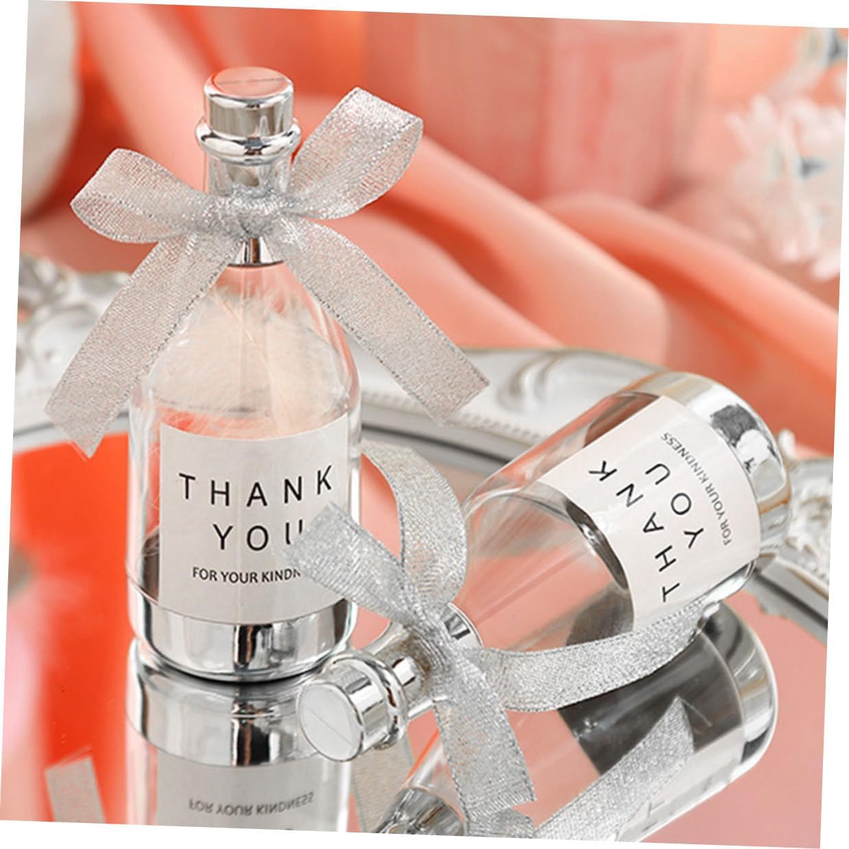 BESPORTBLE 20pcs Silver Large Sparkling Wine Bottle Candy Containers, Creative Bottle-shaped Candy Boxes for Wedding, Birthday Party Favors and Bridal Shower