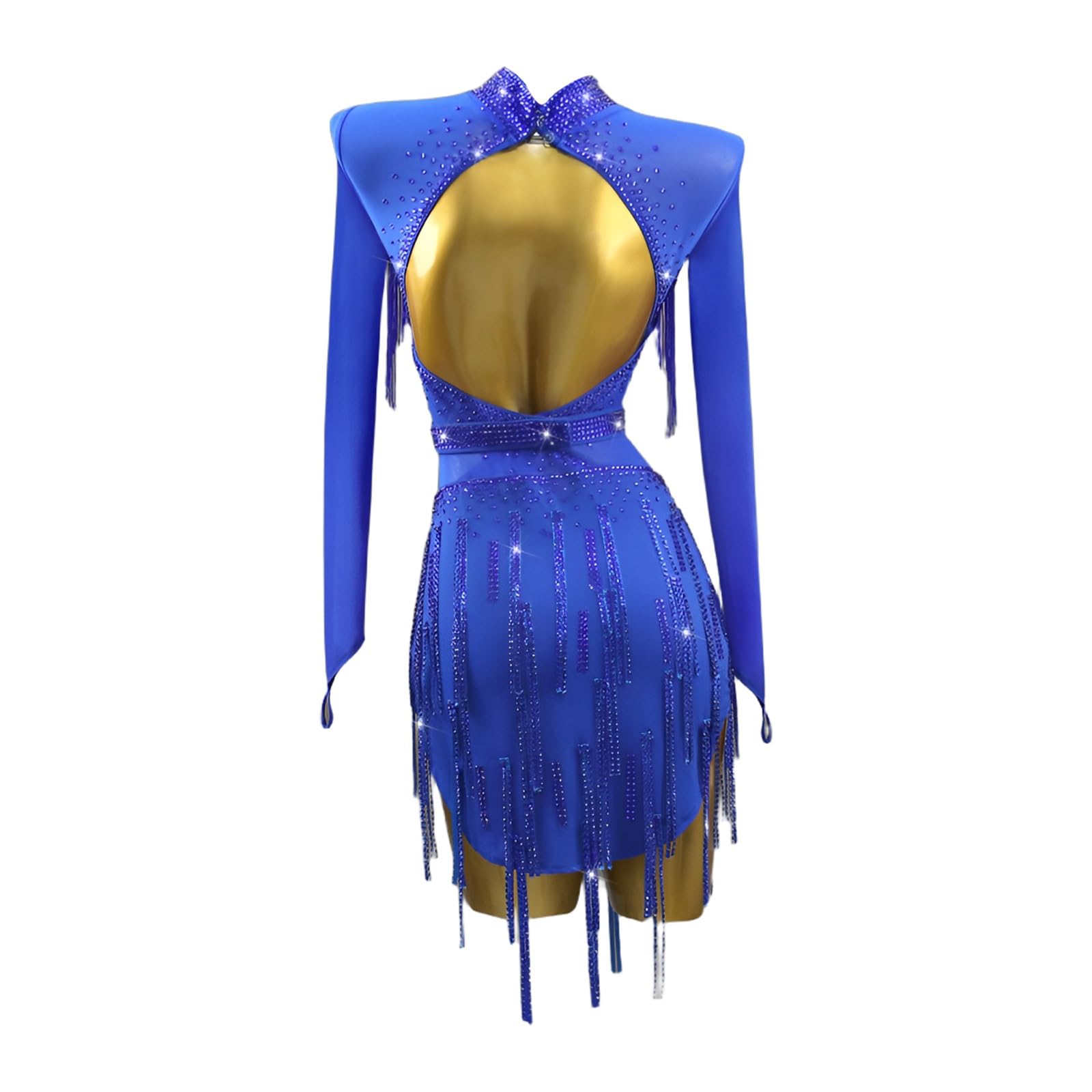Abito Da Competizione Di Danza Latina Professionale for Donna, Personalizzato, A Maniche Lunghe, Costume Da Spettacolo Di Tango