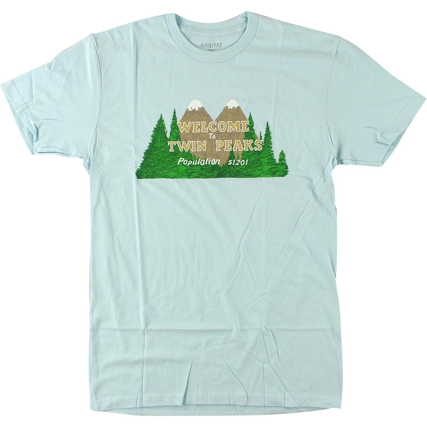 Habitat Skateboards Twin Peaks Welcome Light Blue Mens Short 