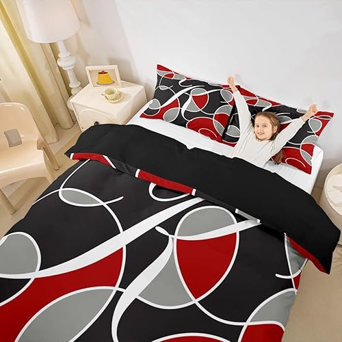 Vista 7 de Feelyou Juego de ropa de cama de coche de dibujos animados para niños y niñas, juego de funda de edredón de coche vintage, funda de edredón de tren
