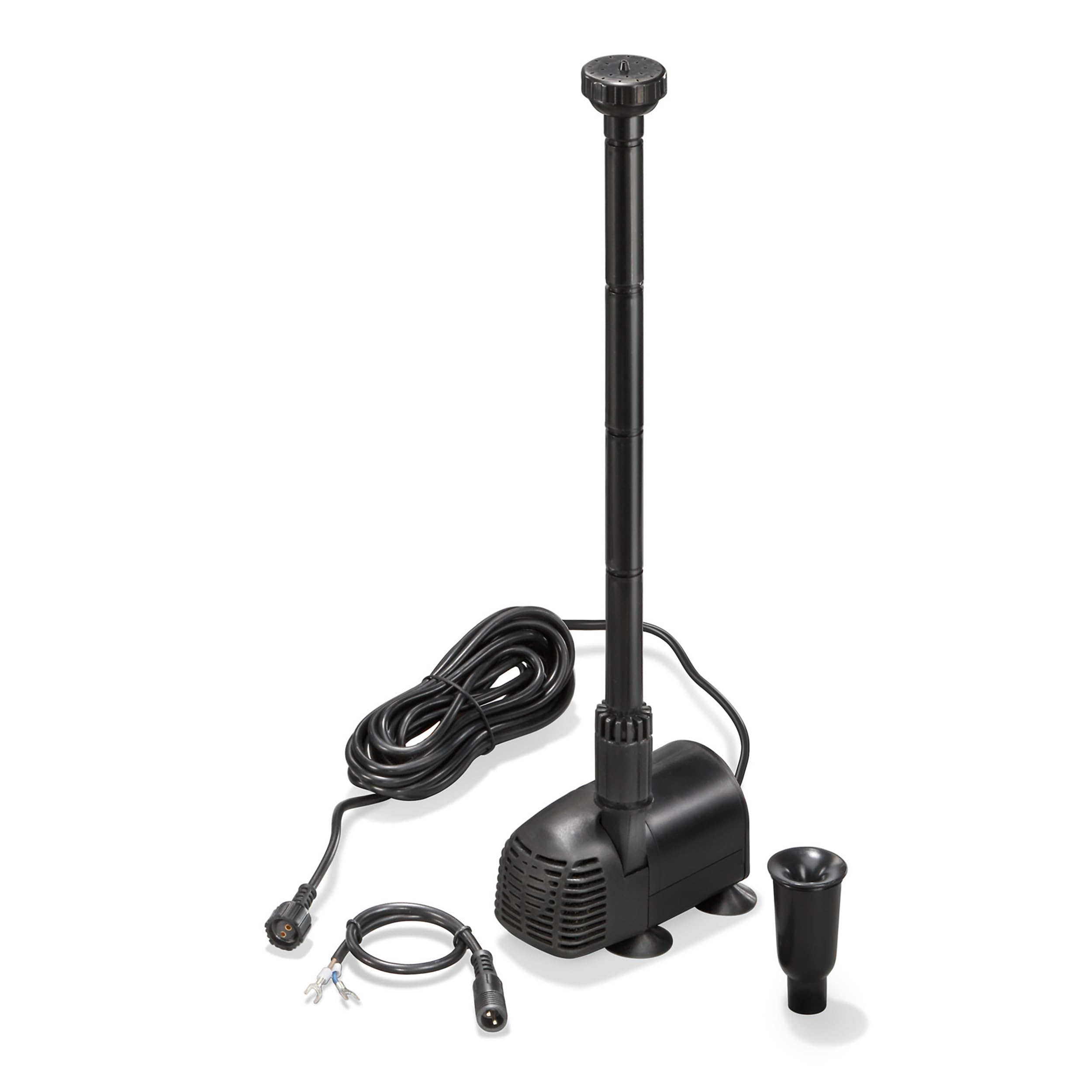 esotec Teichpumpe WaterSplash 980/1560 mit Sprinklerset – 12-24V/DC Springbrunnenpumpe für Gartenteich & Wasserspiel – Ersatzpumpe IP68 101052
